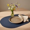 Toptan Lacivert Deri Amerikan Servis 33x44 cm – Tam Oval