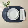 Toptan Lacivert Deri Amerikan Servis 33x44 cm – Tam Oval