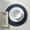 Toptan Lacivert Deri Amerikan Servis 33x33 cm – Yuvarlak