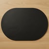 Toptan Siyah Deri Amerikan Servis 33x44 cm – Tam Oval