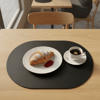 Toptan Siyah Deri Amerikan Servis 33x44 cm – Tam Oval