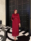 Ülkü Elbise Saks Bordo