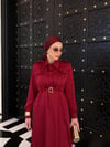 Ülkü Elbise Saks Bordo