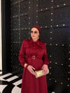 Ülkü Elbise Saks Bordo