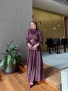 Yaprak Elbise Mürdüm