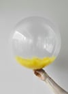  Sarı Tüylü Şeffaf Balon