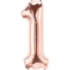 1 Rose Gold Rakam Folyo Balon