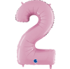 2 Pembe Saten Rakam Folyo Balon