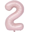 2 Pembe Saten Rakam Folyo Balon