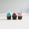 25'li Siyah Cupcake Kek Kalıbı