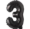 3 Siyah Rakam Folyo Balon