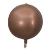 4d Kahverengi Küre Folyo Balon