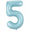 5 Mavi Rakam Folyo Balon