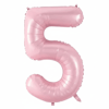 5 Pembe Rakam Folyo Balon
