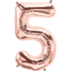5 Rose Gold Rakam Folyo Balon