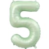 5 Yeşil Rakam Folyo Balon
