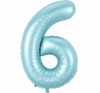 6 Mavi Rakam Folyo Balon