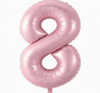 8 Pembe Rakam Folyo Balon