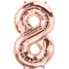 8 Rose Gold Rakam Folyo Balon