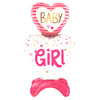 Ayaklı Baby Girl Pembe Folyo Balon