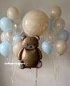 BEBE MAVİ RETRO AYI FOLYO BALON KONSEPT