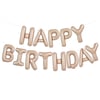 Bej Happy Birthday Yazılı Folyo Balon