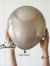 Beyaz Altın Krom Balon (5 Adet)