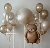 BEYAZ ALTIN RETRO AYI FOLYO BALON KONSEPT
