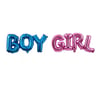 Boy Girl Birleşik Yazı Folyo Balon