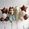 ÇİKOLATA YILDIZ TEDDY BEAR FOLYO BALON KONSEPT