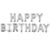 Gümüş Happy Birthday Yazılı Folyo Balon