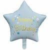 HAPPY BİRTHDAY MAVİ YILDIZ FOLYO BALON