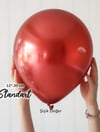 Kırmızı Krom Balon (5 Adet)