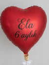 Kişisel Kırmızı Kalp Folyo Balon