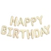 Krem Happy Birthday Yazılı Folyo Balon