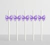 Lila Fiyonk Tema Pipet (8 Adet)