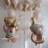 LÜKS GOLD PEMBE YÜZÜK BALON SETİ