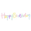 Makaron İtalik Kaligrafik Happy Birthday Yazı