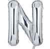 N Gümüş Harf Folyo Balon