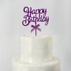 Pasta Çubuk Happy Birthday Mor