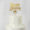 Pasta Çubuk Süs Happy Birthday Altın