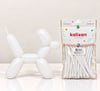 Pastel White Sosis Balon (5 Adet)