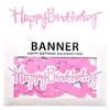 Pembe Happy Birthday Banner