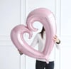 Pembe İçi Boş Kalp Folyo Balon