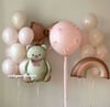 PİNK RİBBON BEAR FOLYO BALON SET