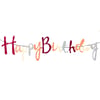 Retro İtalik Kaligrafi Happy Birthday yazı