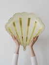 Retro Krem İstiridye Folyo Balon