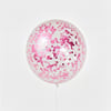 Şeffaf Pembe Konfetili Balon 10'lu