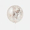 Şeffaf Rosegold Konfetili Balon 10 Adet