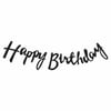 Siyah İtalik Kaligrafi Happy Birthday Yazısı